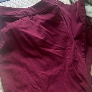 Maroon Women's pants — Solid Burgundy Color